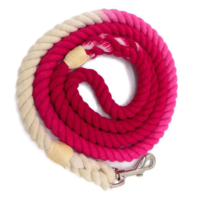 Handmade Ecofriendly Cotton Rope Dog Slip Leash Customizable With Personalized Logo Durable And