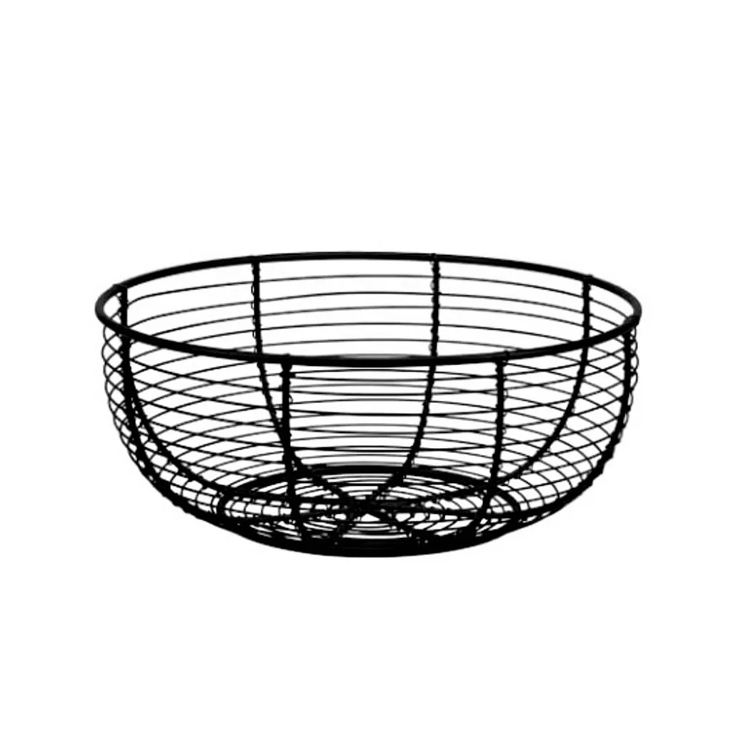 Round Metal Black And Gold Wire Storage Wire Basket Buy Metal Wire