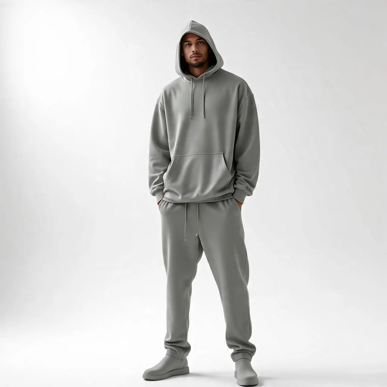 French Terry Baggy 2 Piece Tracksuit Hooded Sweatshirt Jogger Sweatpants Sweatsuit Sets 500 GSM Hoodie Sets Men A28e7aea4136746cfa2f58246455015733
