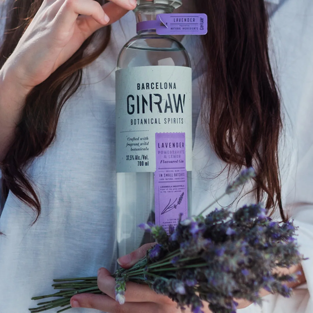 Ginraw Lavender,Premium Gin Flavored Gin. Botanical Gin Buy Dry Gin