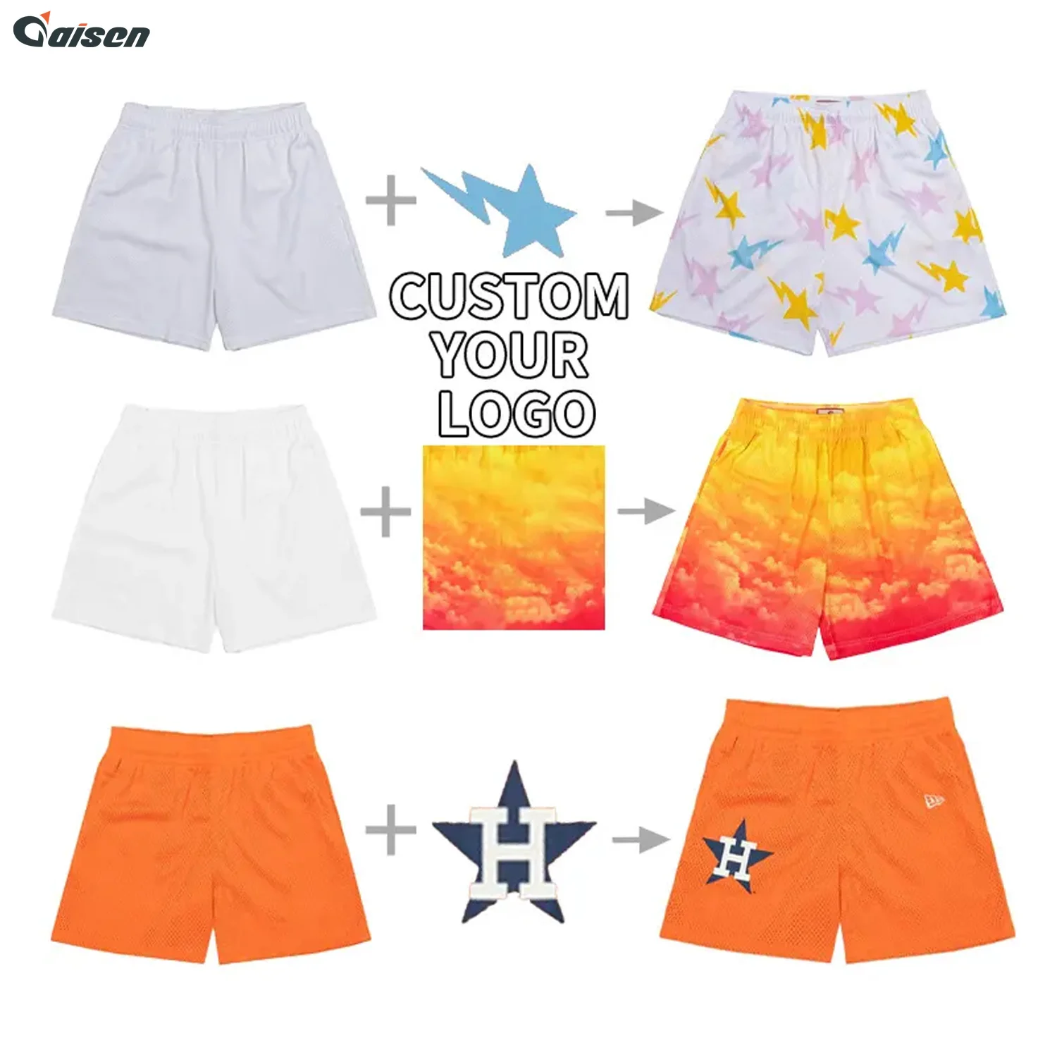 Custom Streetwear Prints Basketball Baggy Shorts Sublimation Eric