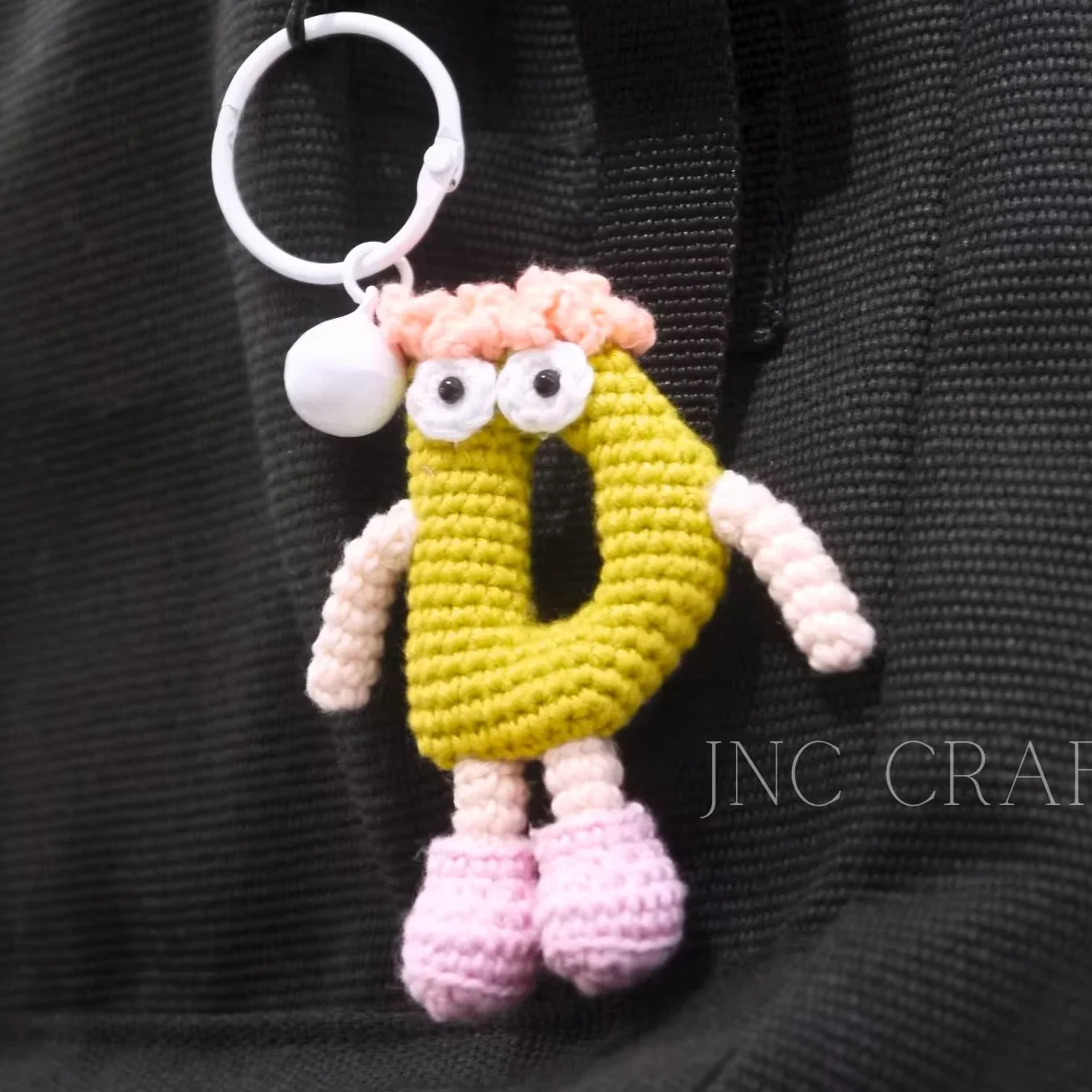 JNC Macrame Crochet Cotton Alphabet Keychains - Cute & Educational