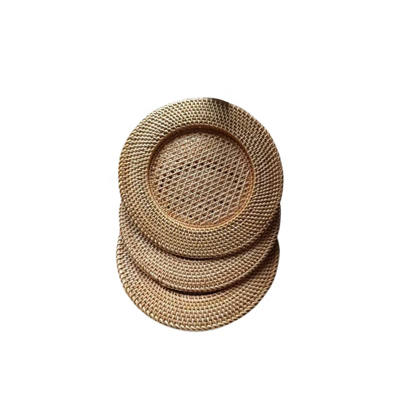 Vietnam Factory Rattan Charger Plates With Natural Color,Decorative ...