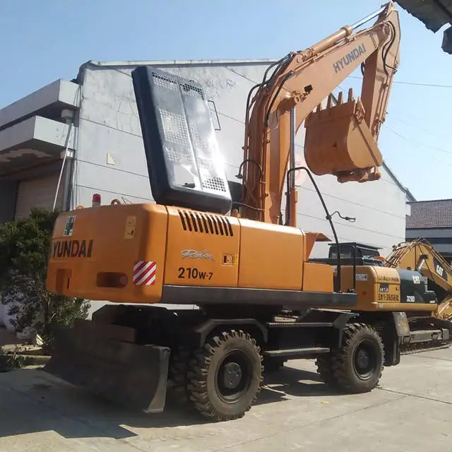 High In Demand Used Original Hyundai Second-hand Digger Wheel Excavator ...