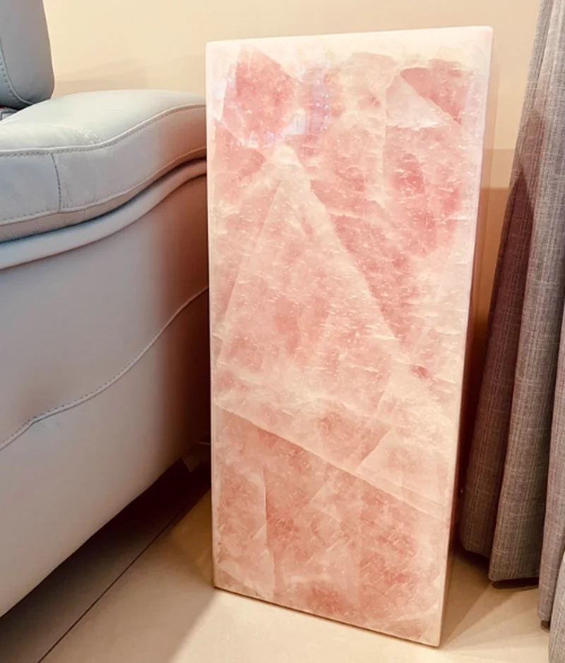 Pink Jade Monolithic Side Table
