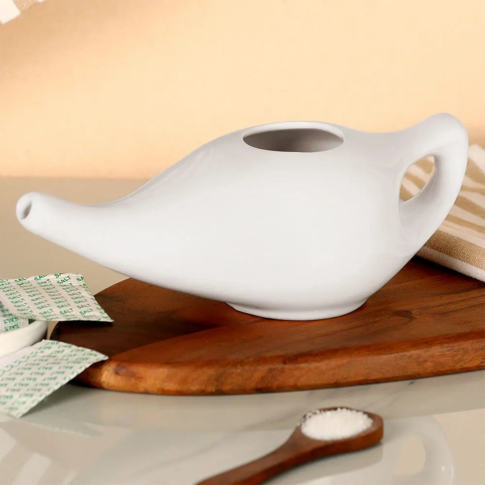 Ceramic Neti Pot For Sinus,Allergies Treatment And Nasal Cleansing With ...