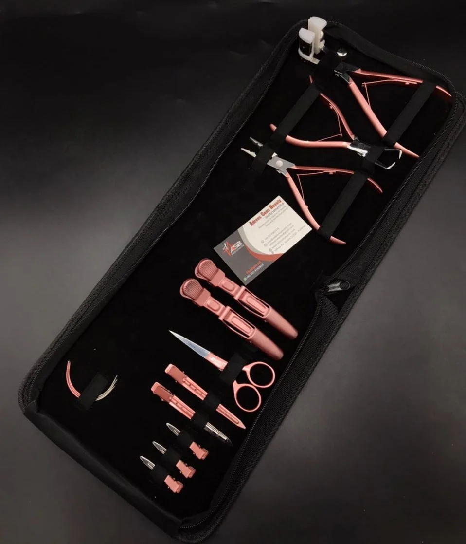 Premium Microlink Tool Kit,Tape In Hair Extensions Plier With Case