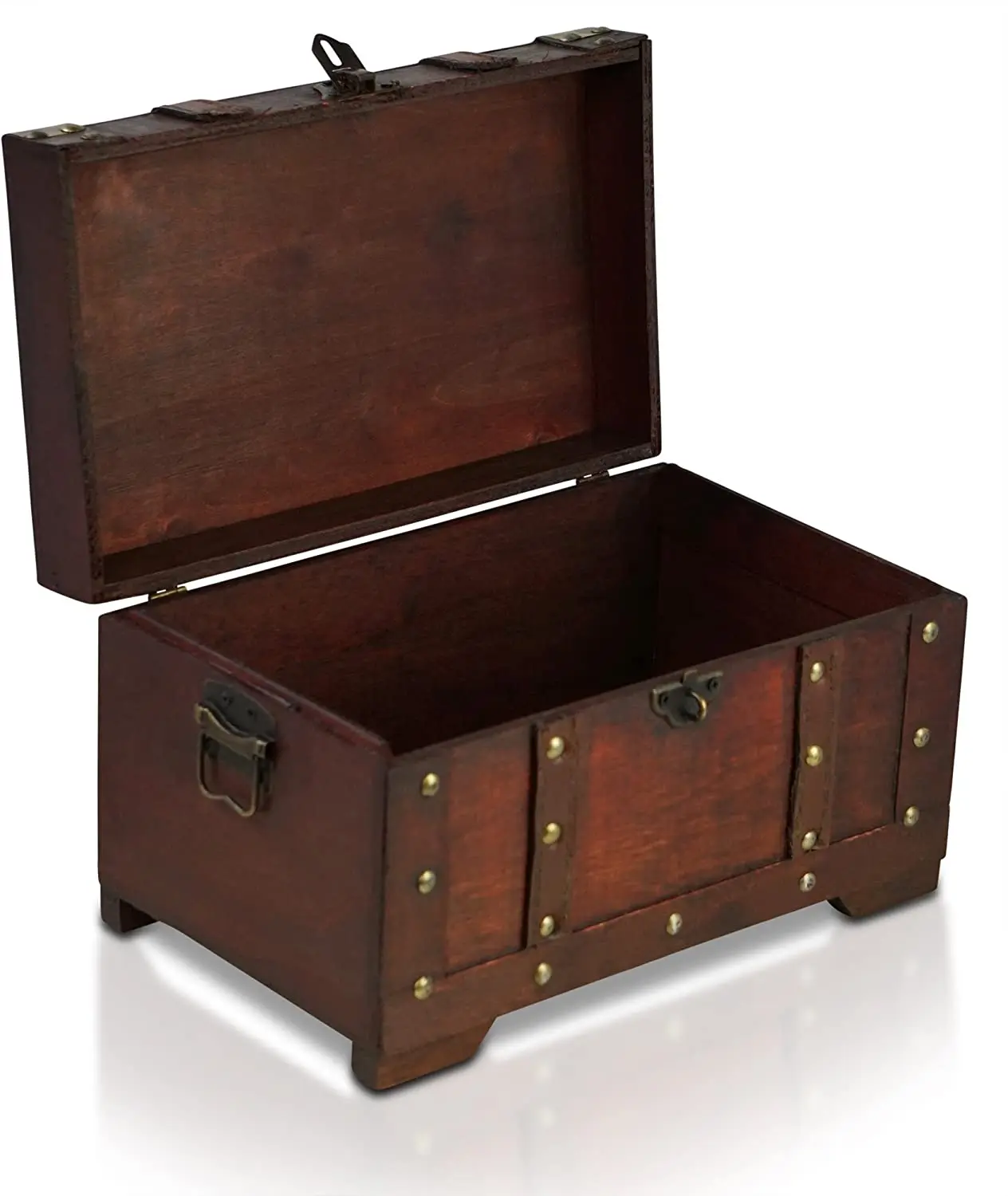 Pirate Treasure Chest Storage Box - Miami 11x6.7x6.3 - Durable Wooden ...