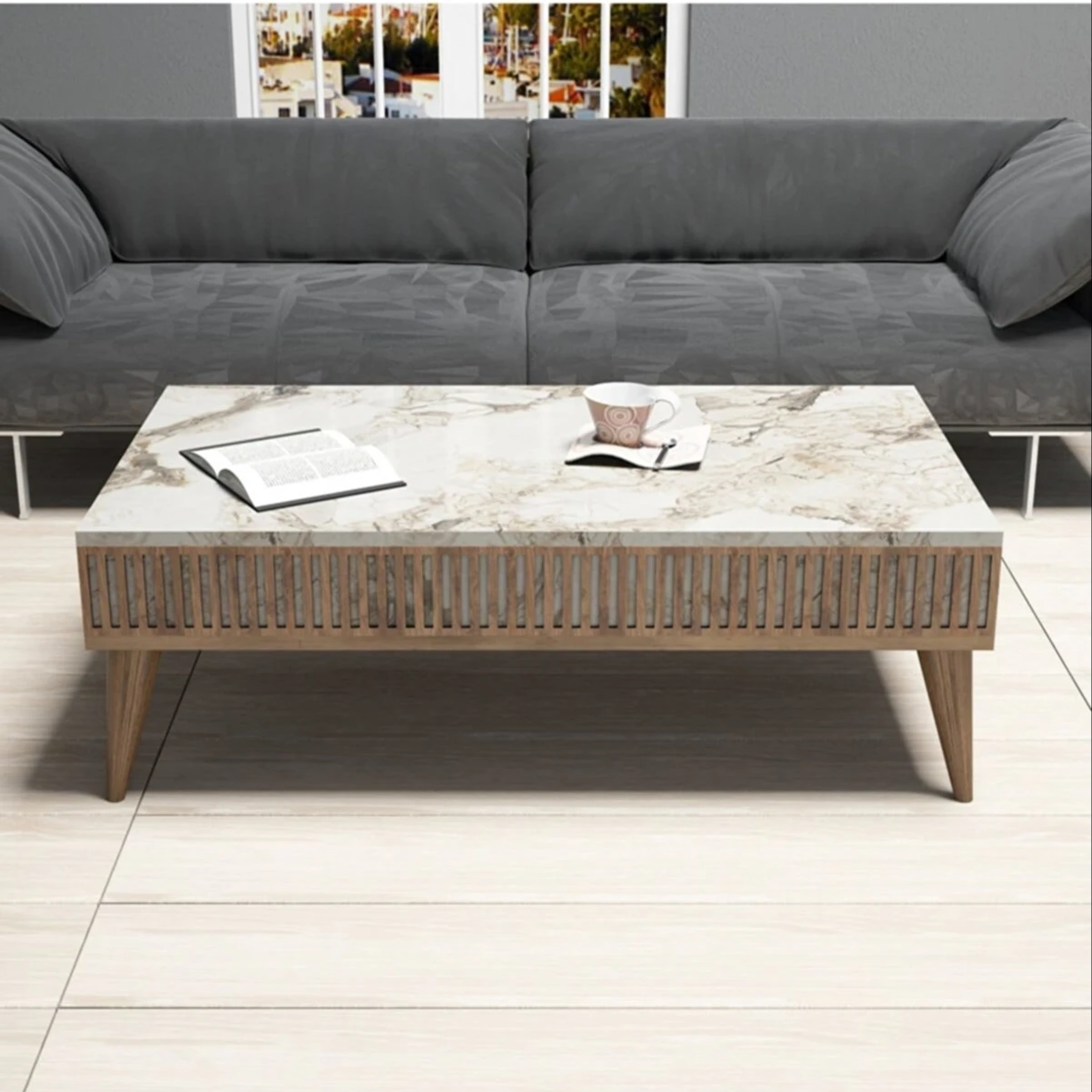 Afossa Living Room Furniture Modern European Coffee Table With Storage ...