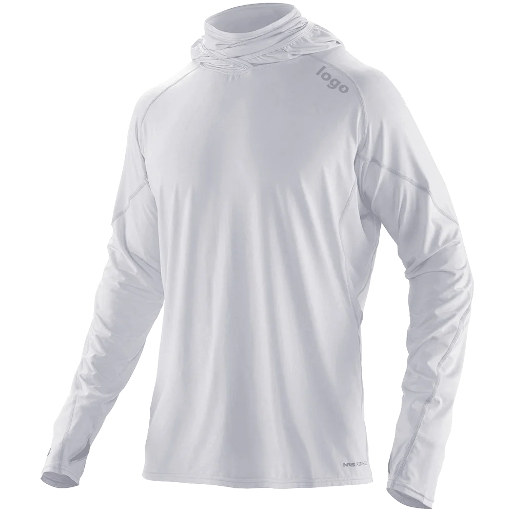 Upf 50+ Custom Logo Performance Men's Fishing Hoodie Uv Long Sleeve
