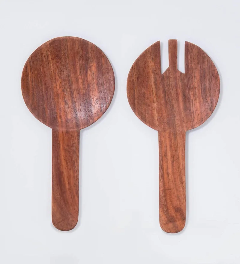 Brown Flatware Wooden Cutlery Set And Utensils Best Selling New Design