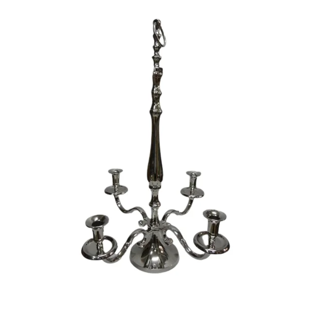 Hanging Candelabra Aluminium 5 Arm Candle Stand Nickel For Home ...