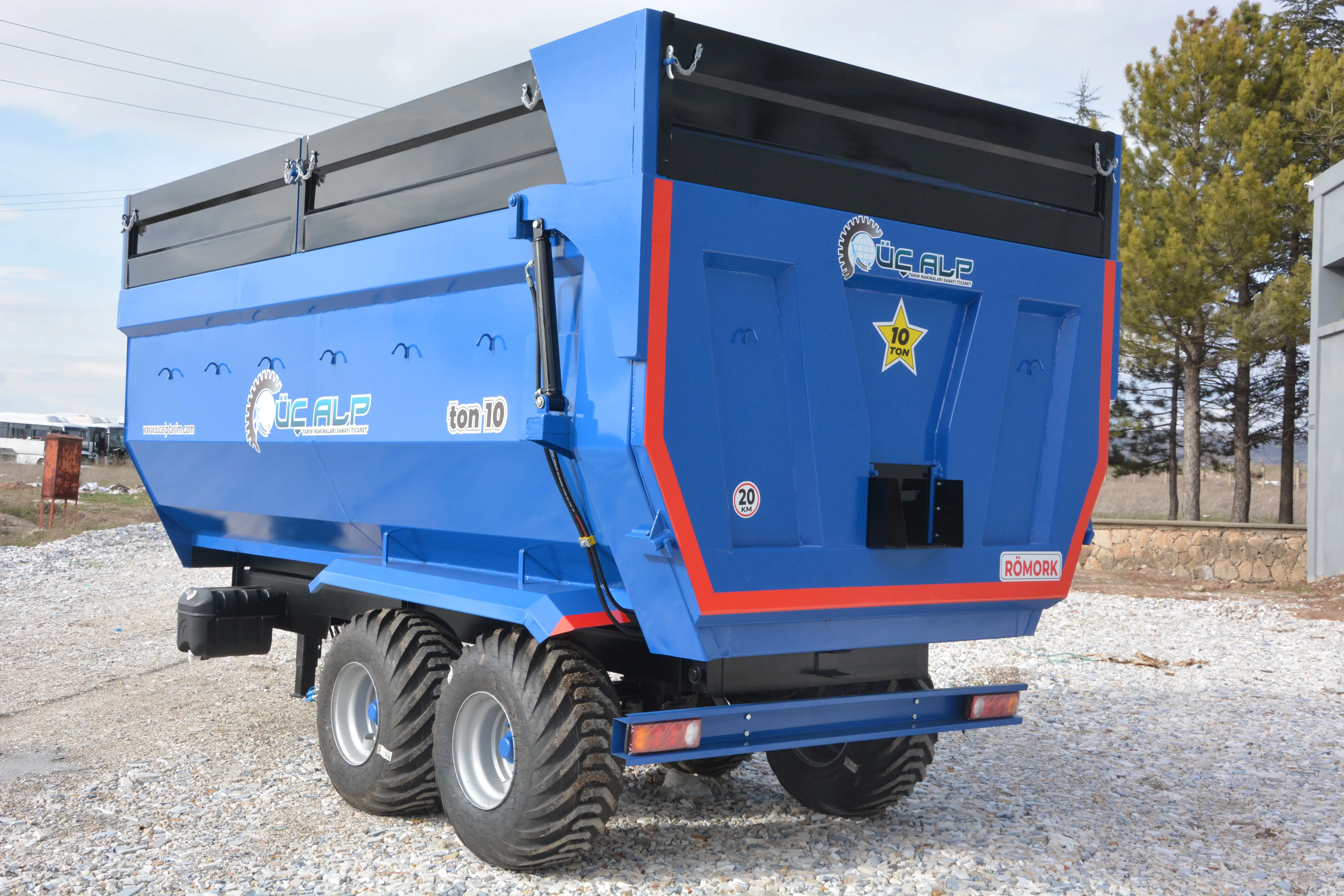 Jumbo Case Ton Tandem Axle Agricultural Trailer Hydraulic Brake Or Air ...