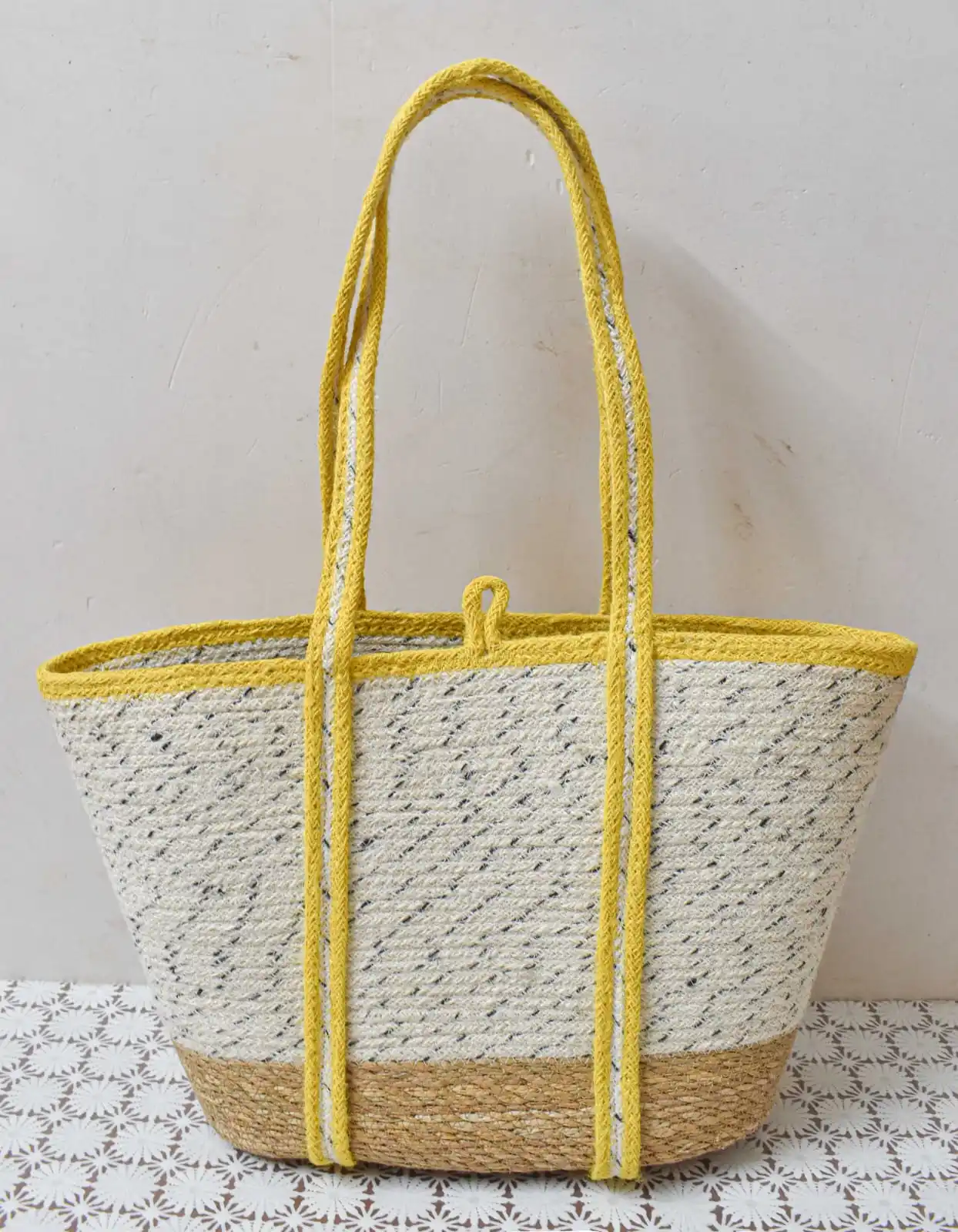 100 Eco Friendly Export Oriented Jute & Seagrass Ladies Shopping Bag With Jute Long Handle With