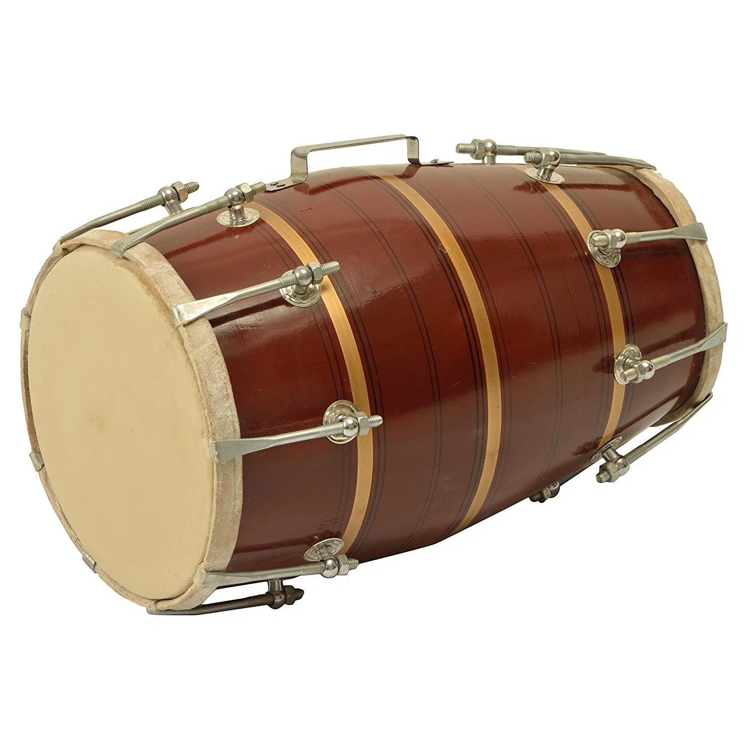 Handcrafted Wooden Dholki Drums Sheep Skin Indian Wholesale Musical