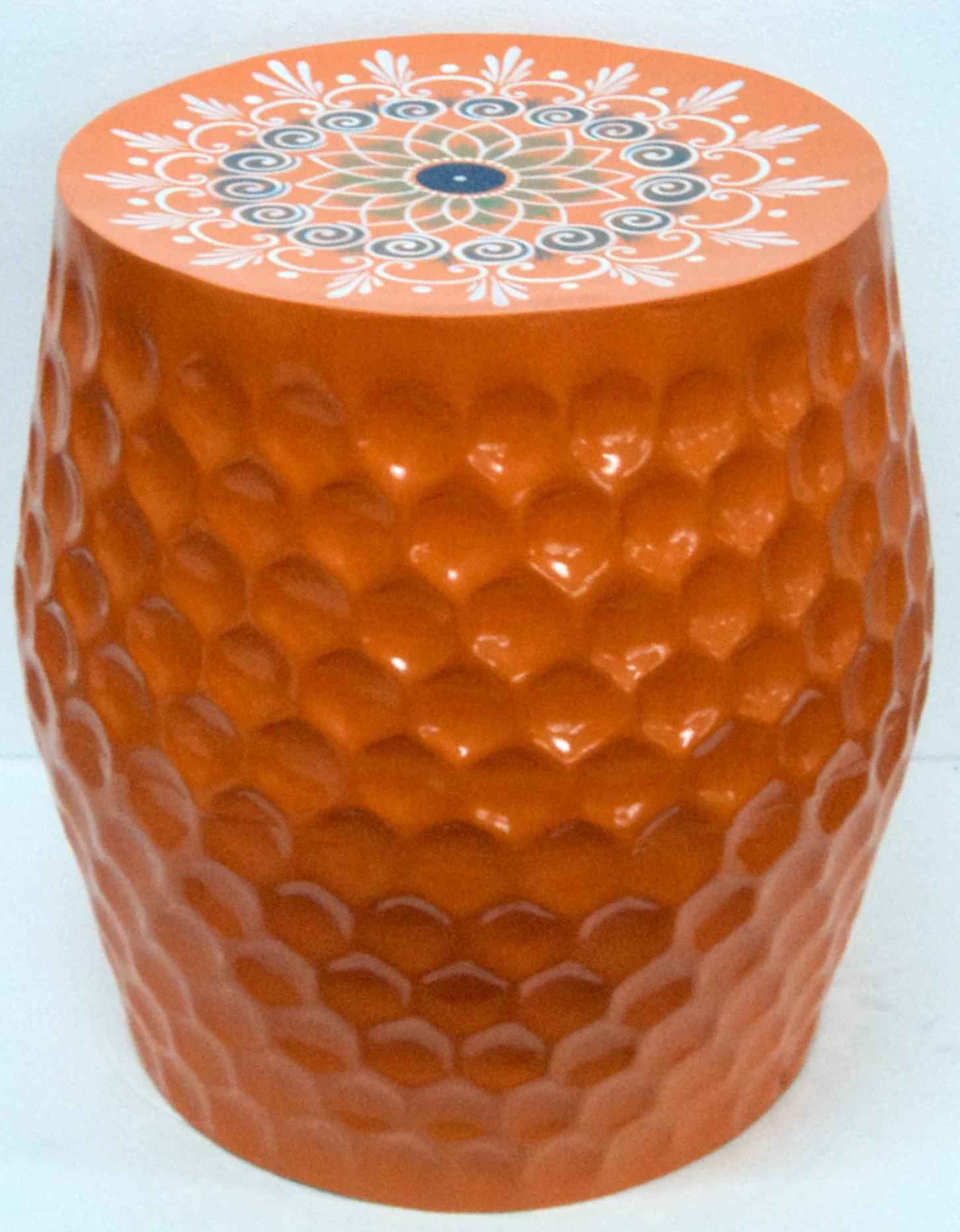 White Color Strip Drum Stool For The Use Of Decorative Buy Drum Side