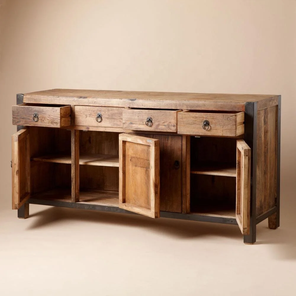 Vidaxl Sideboard Solid Reclaimed Wood 120x35x76 Cm