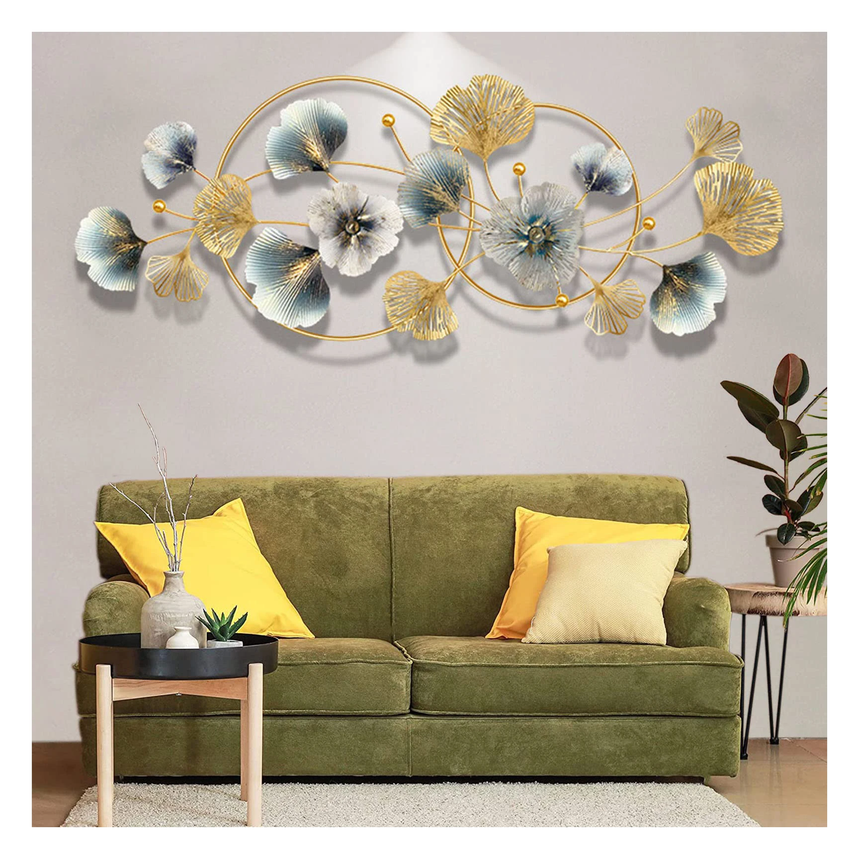 Best Selling Wall Art Metal Leaf Wall Decoration Hot Sale Framed Unique
