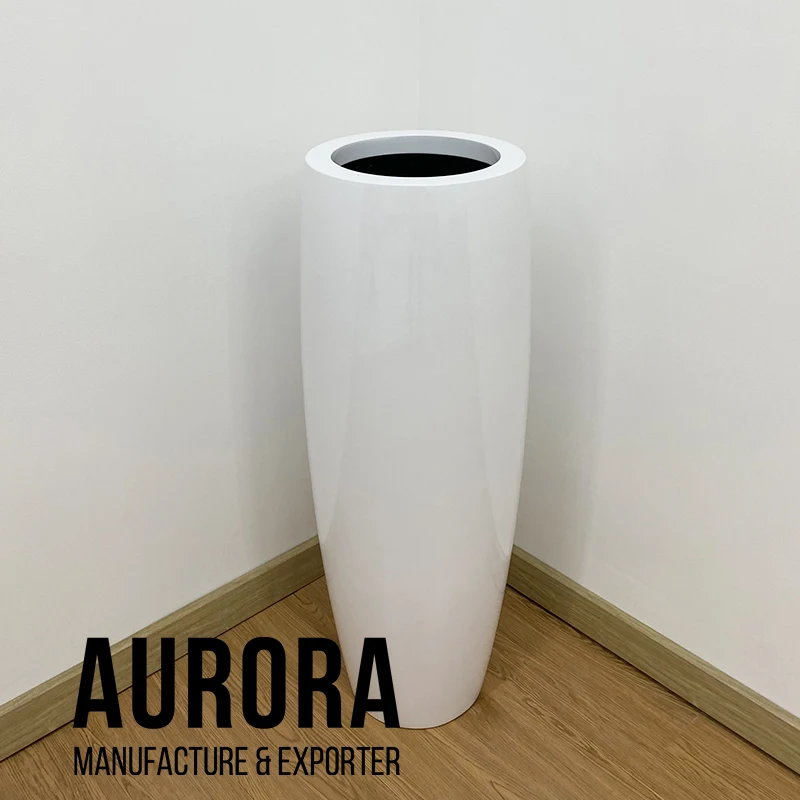 Wholesale Cheap Decorative Modern Fiberglass Planter Box Terracotta