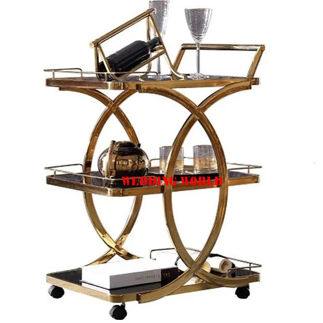 Wholesaler Of Metal Serving Trolley Superior Quality Handmade Serving