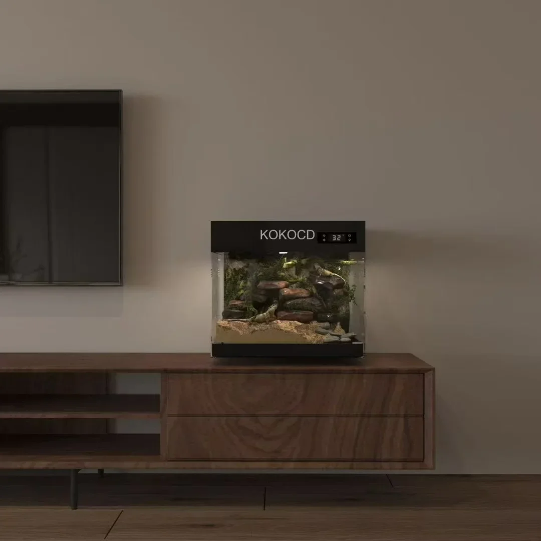 KOKOCD K01-B semiconductor pet air conditioner side angle showing premium build quality