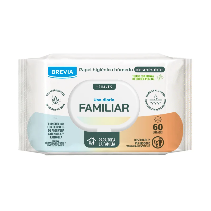 Superior Flushable Wet Toilet Paper Brevia For Cleaning All Family