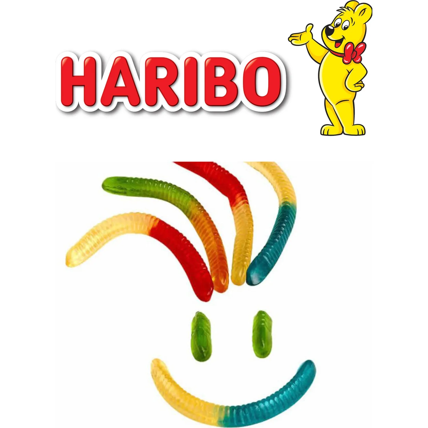 Haribo Worms Doypack Gummi Candy 200 Gr X 9 All The Time Fresh Stock