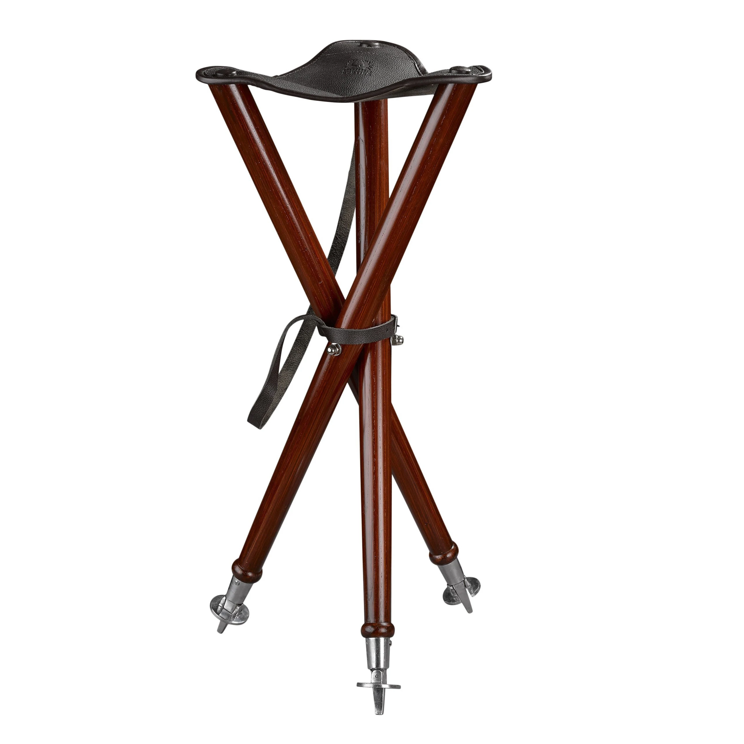 Leather Hunting Tripod Stool Folding Big Game Shooting Three Leg Set Stool With Leather Seat