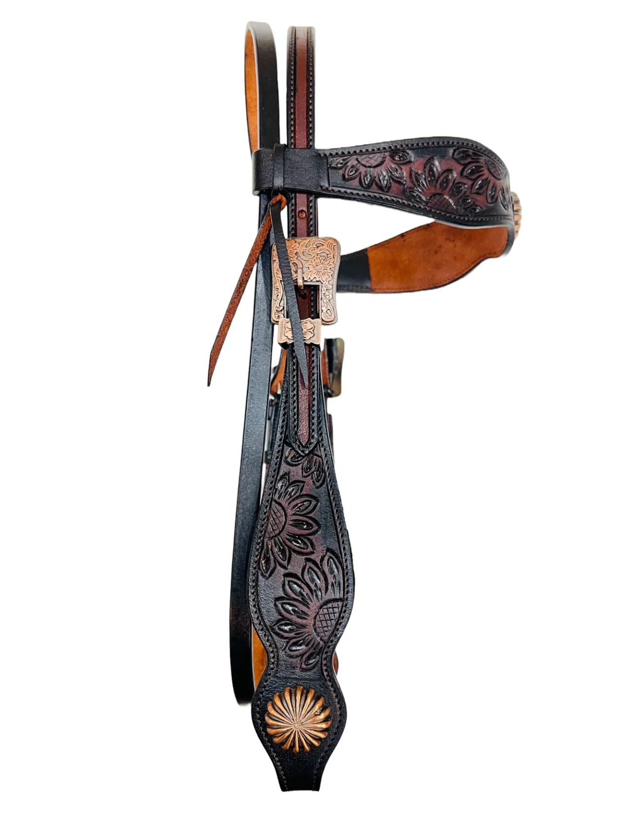 Premium Tooled Leather Western Horse Headstall For Horse Riding