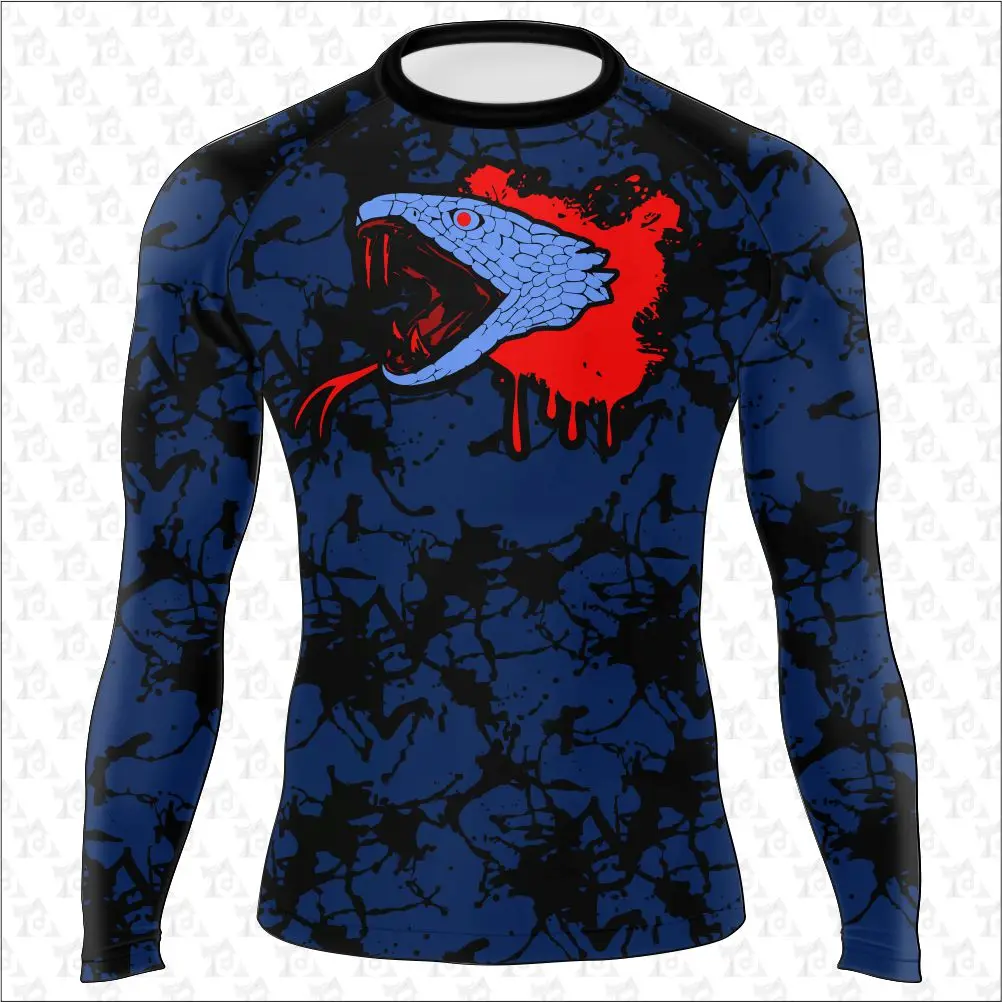 Best Design Rash Guard For Men's Custom Logo Mma Long Sleeve Rash