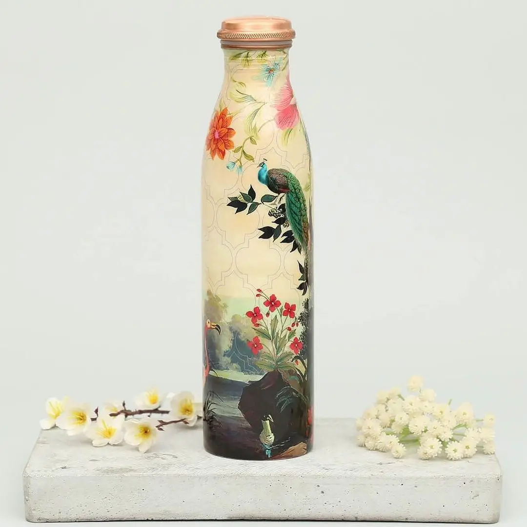 High Quality Tablet Ayurveda Benefits Antique Copper Printed Water