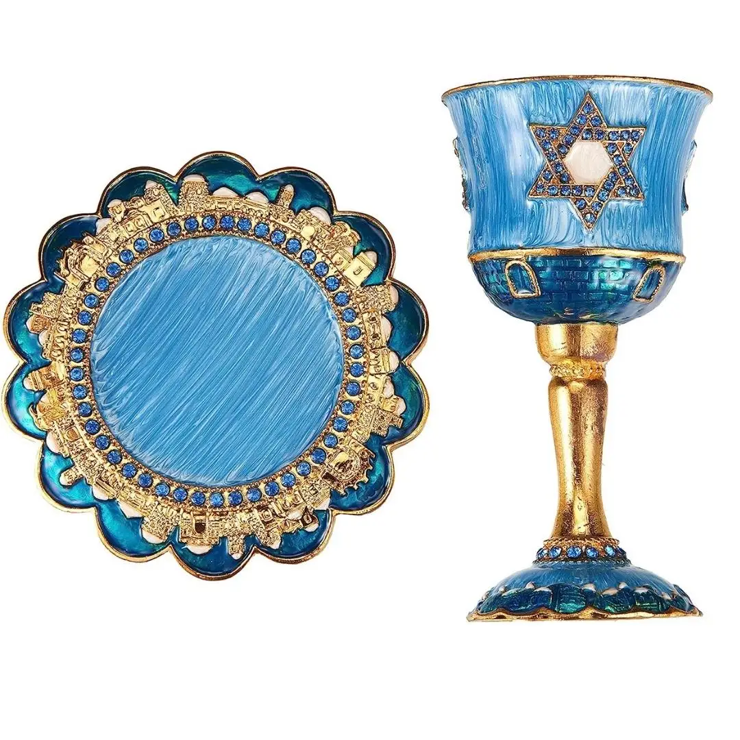 Kiddush Cup With A Modern English Blessing For A Meaningful And