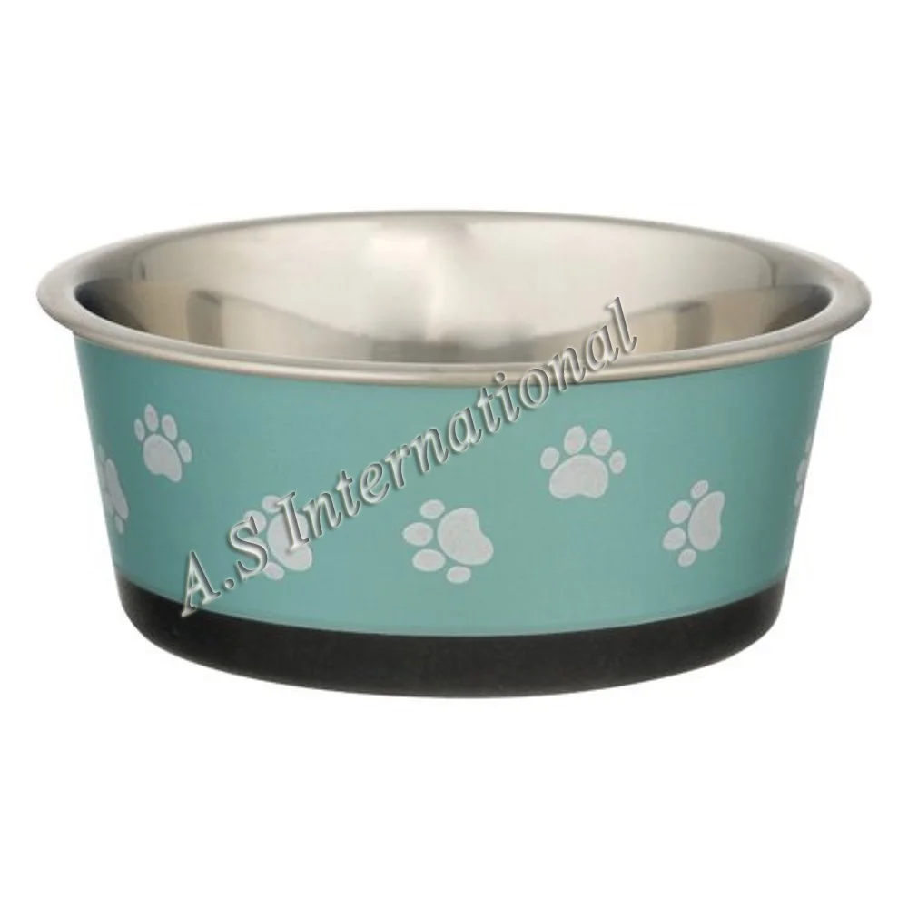 Hot Sale Metal Slow Feeder Dog Bowl Customized Color Printed Rubber ... - Metallic Slow Feeder Bowls