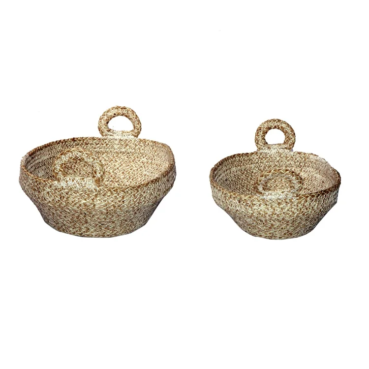 New Arrived Jute Material Basket Homemade Jute Storage Basket 100 Jute