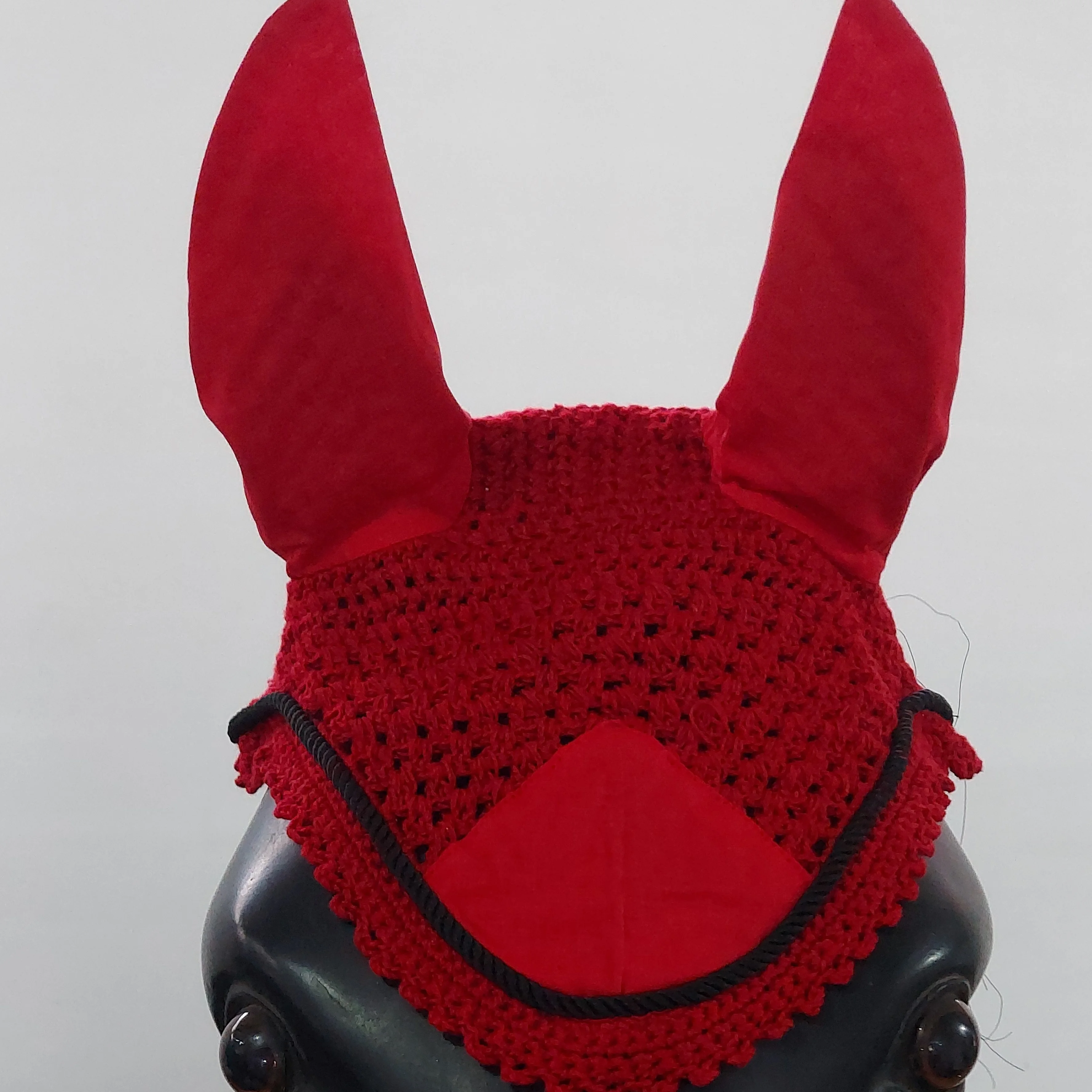 Fly Veil Ear Cover Fly Mask Ear Net Hand Made Ear Cover Horse Riding