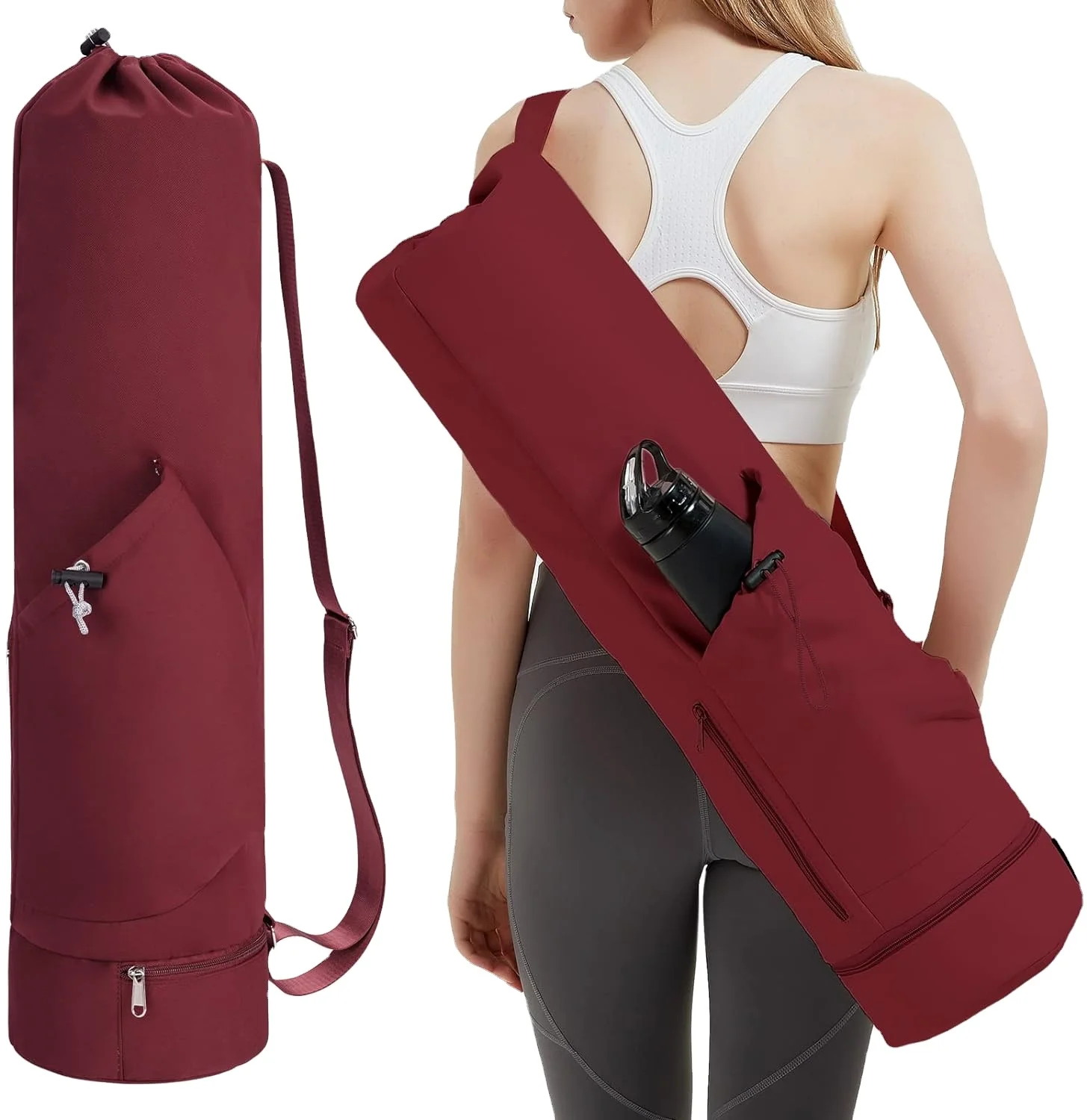 Best Selling Yoga Mat Bag With Water Bottle Pocket And Bottom Wet