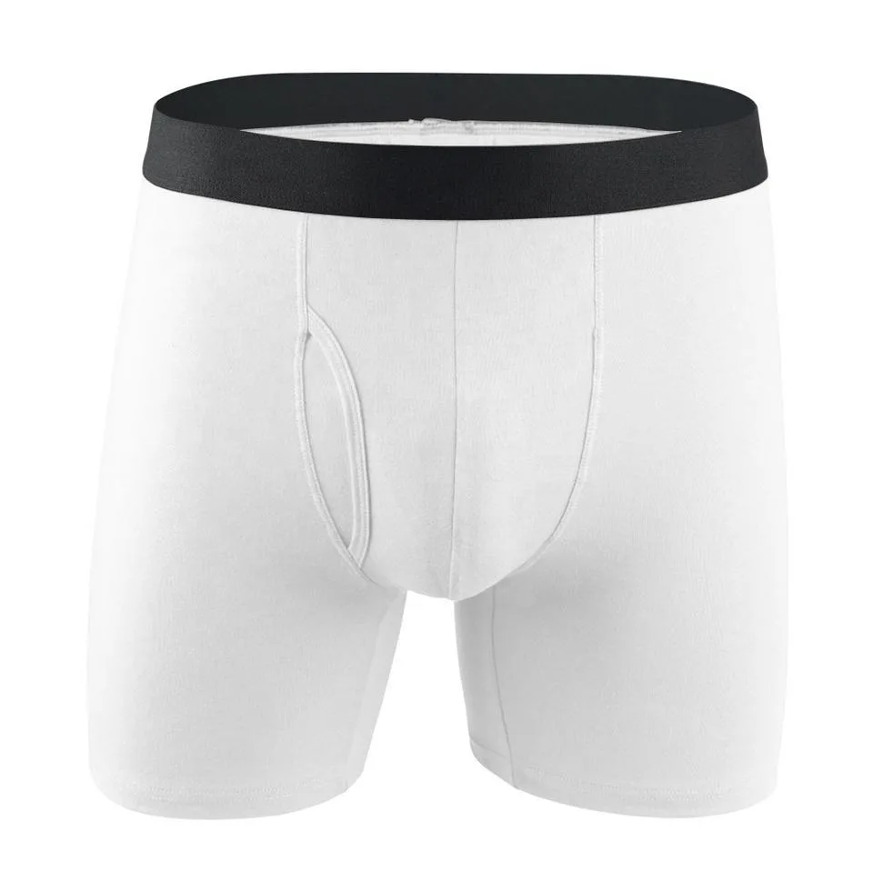 Men's Underwear Briefs 100% Cotton Woven Boxer Shorts Full Cut Longer