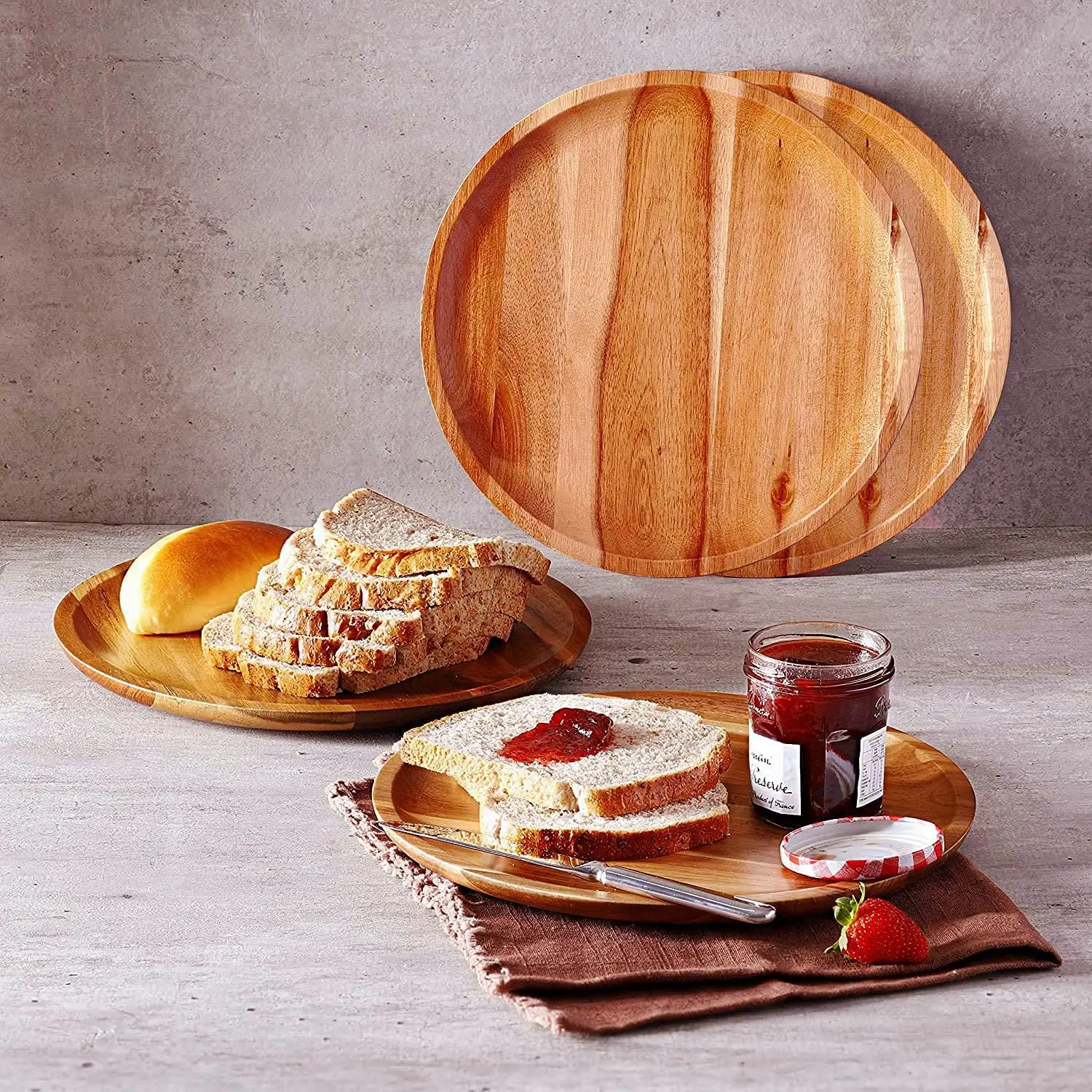 Wholesale Acacia Wood Dinner Plate Acacia Wood Dinner Plate For Decor Home And Restaurant Made