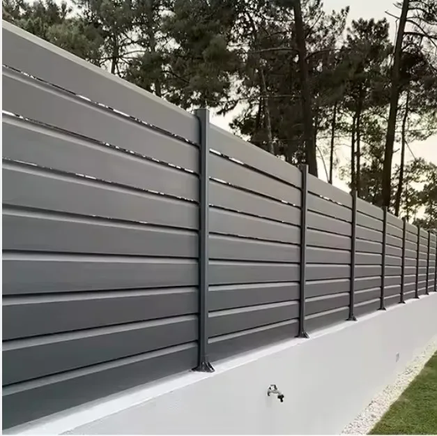 Batten Railing Aluminum Alloy Privacy Slat Horizontal Railing Batten Fence Panel 6ft ...