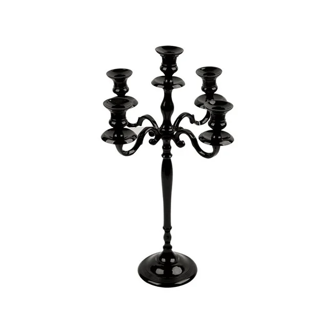 Black Crystal Candelabra,5 Arm Candelabra Ornate Candle Holder Gothic ...