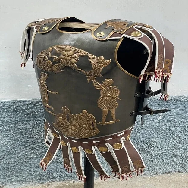 Medieval Roman Muscle Cuirass Armor Knight Breastplate With Skirt