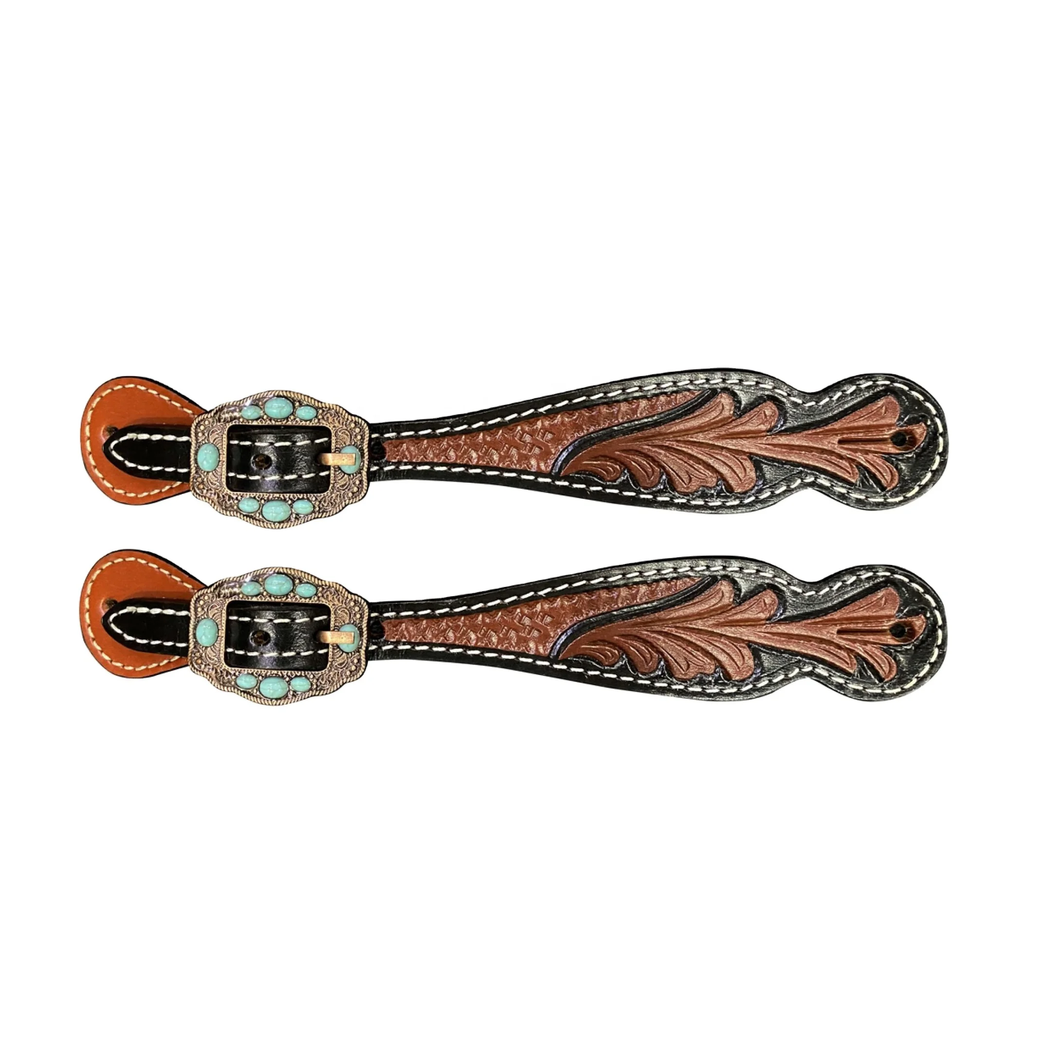 Custom Made100 Genuine Leather Western Tooled Spur Strap With Engraved