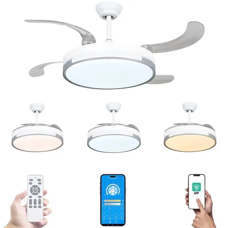 Ventilador de techo 72W con luz LED y control remoto