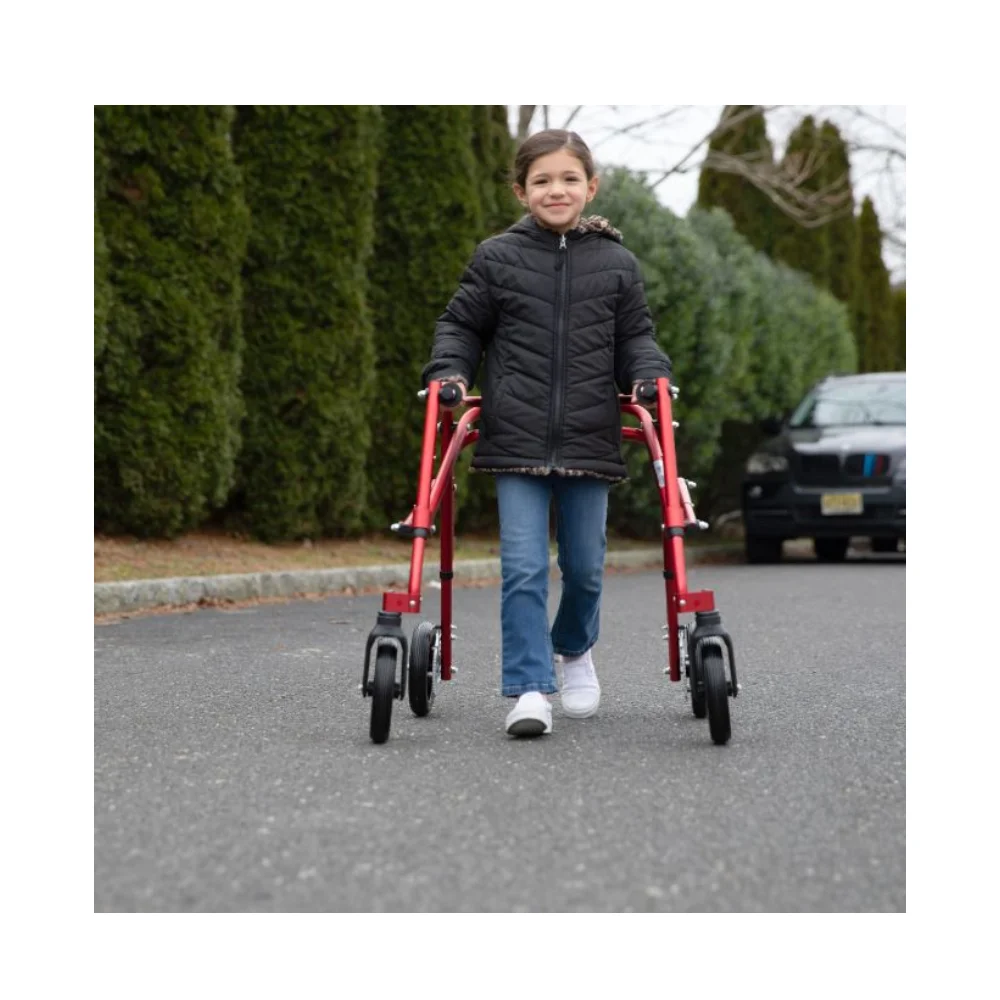 Adjustable Children Pediatric Walker Folding Walking Frame Aluminum