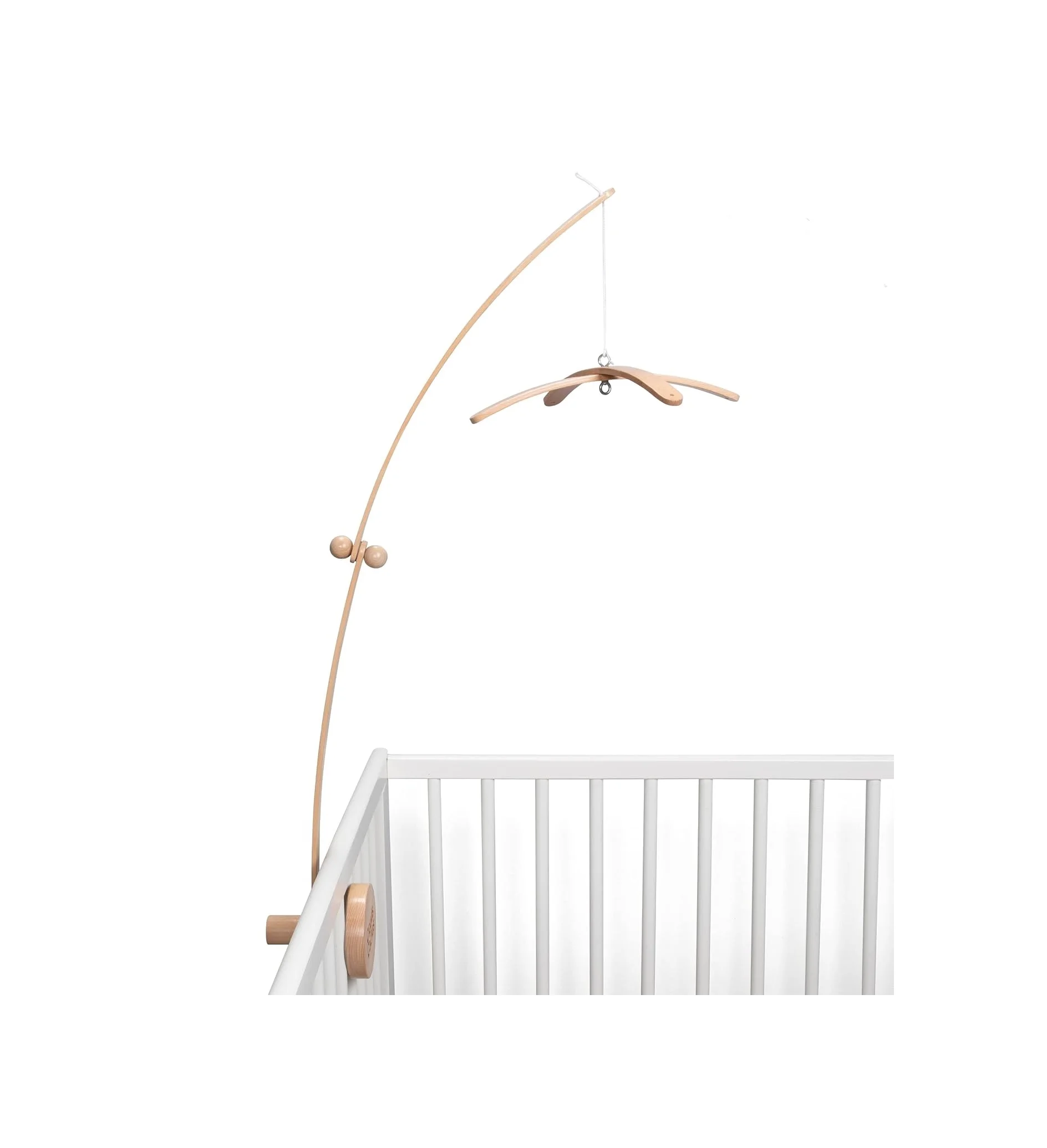 Crib Mobile Arm 33 Inches For Baby Nursery 100 Natural Beech Wood