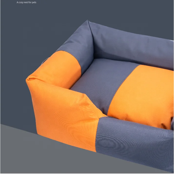 Durable Dog Bed Waterresistant Washable Oxford Fabric Pet Bed Rectangle Dog Bed With Portable