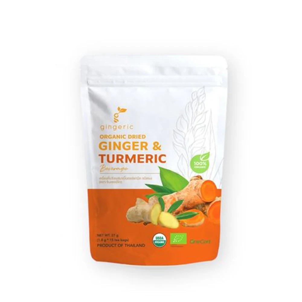 Organic Turmeric Ginger Tea Drink Brand No Sugar Usda Eu Organic