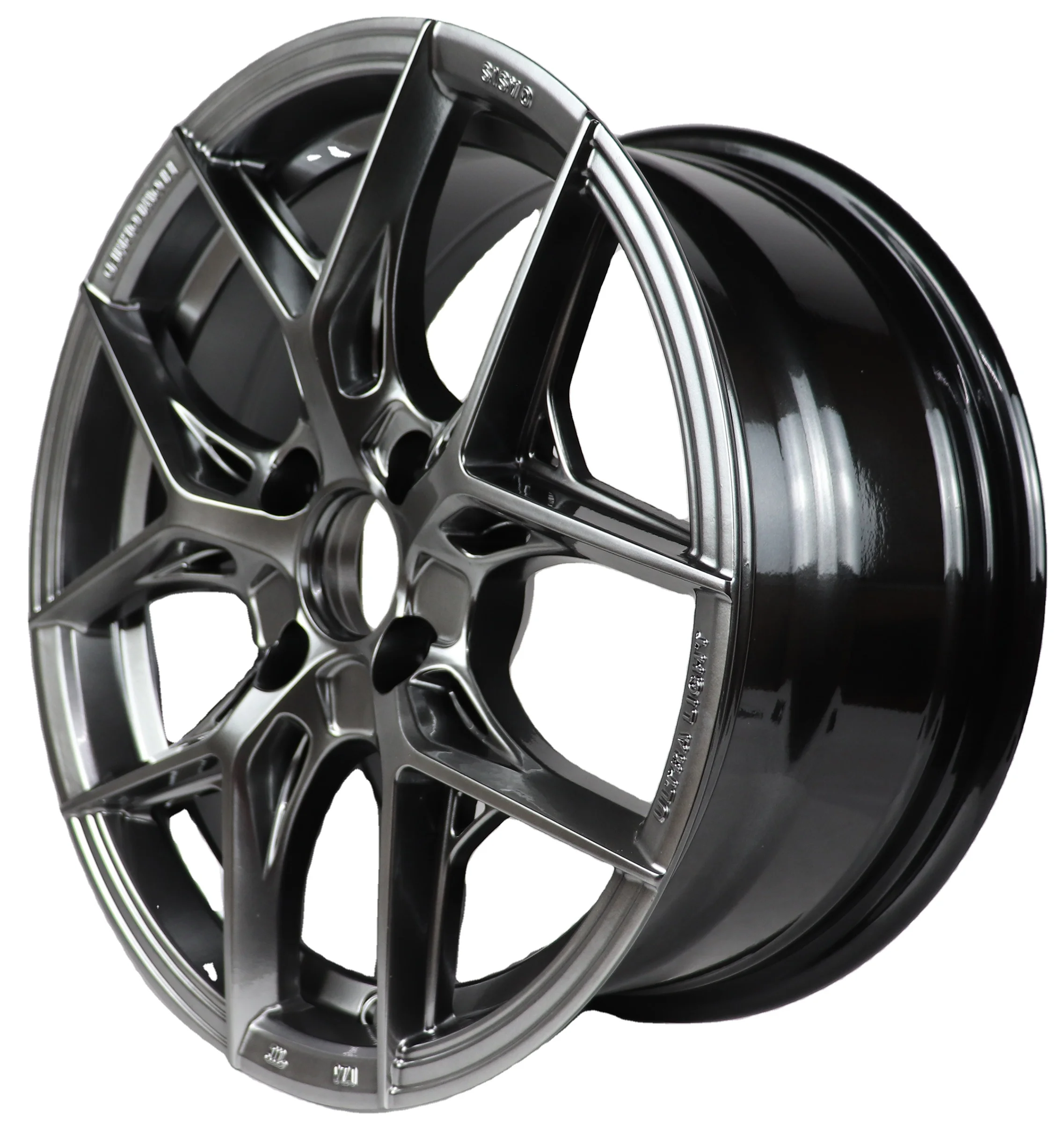Jt210 15inch Alloy Aluminium Wheel For Car Black And Red Finish 4x100
