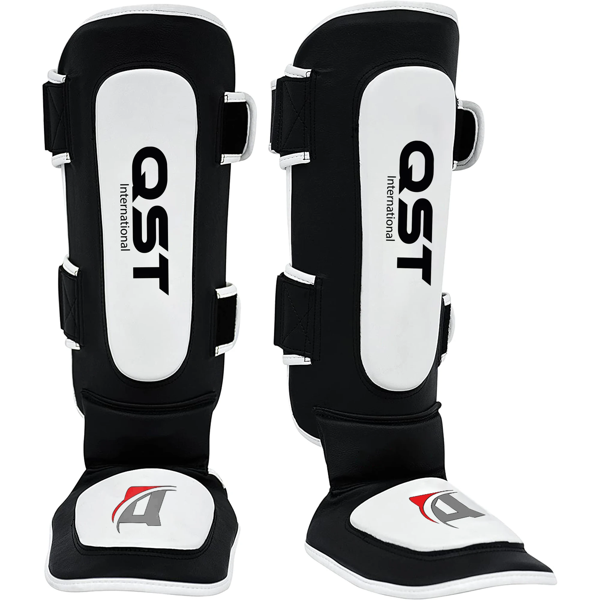 Genuine Pu Leather Kickboxing Shin Guard For Men Women Knee Leg Protective Pads Customized Logo
