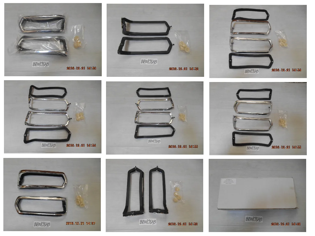 Mercedes Benz W108 W109 Rear Lamp Bezel Set 6571 Chrome W/rubber